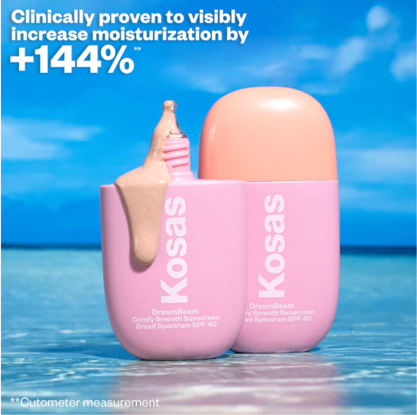 Kosas DreamBeam Silicone-Free Mineral Sunscreen SPF 40 with Ceramides and Peptides