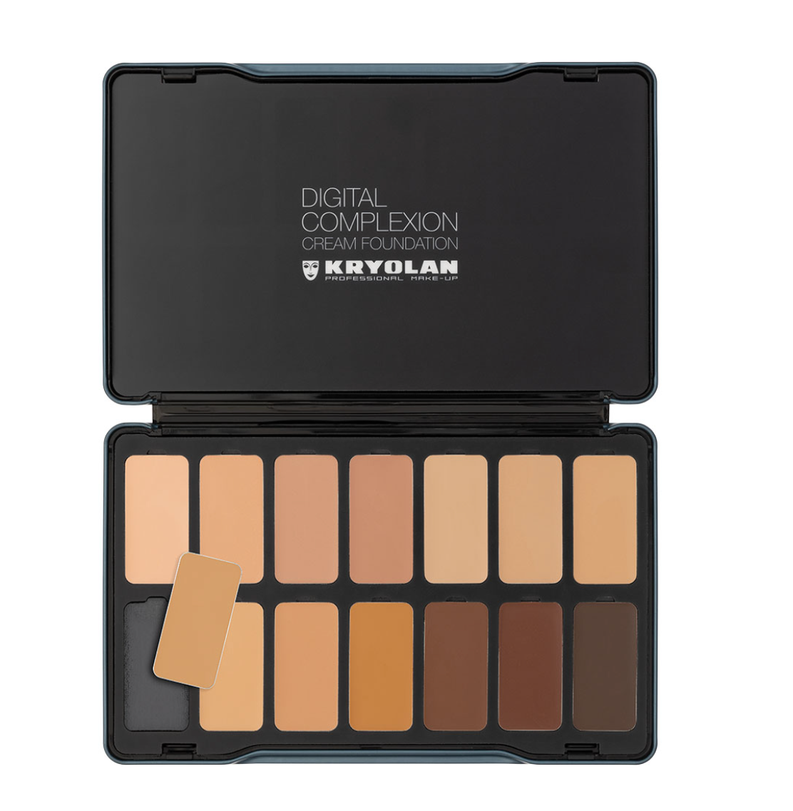 Kryolan DIGITAL COMPLEXION CREAM FOUNDATION PALETTE 14 COLORS