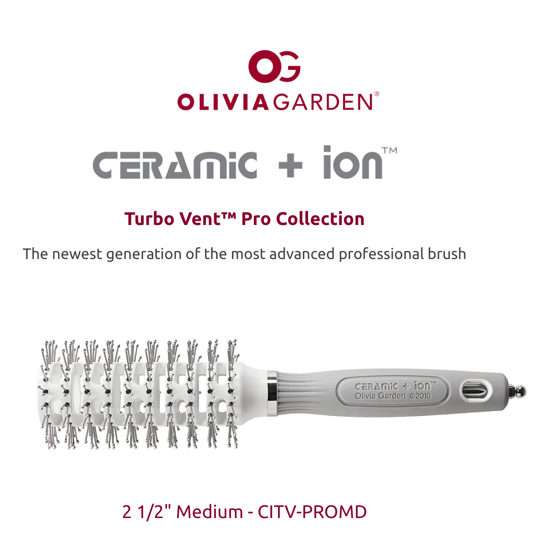 Olivia Garden Ceramic + ion Turbo Vent Pro Collection - 2 1/2" Medium CITV-PROMD