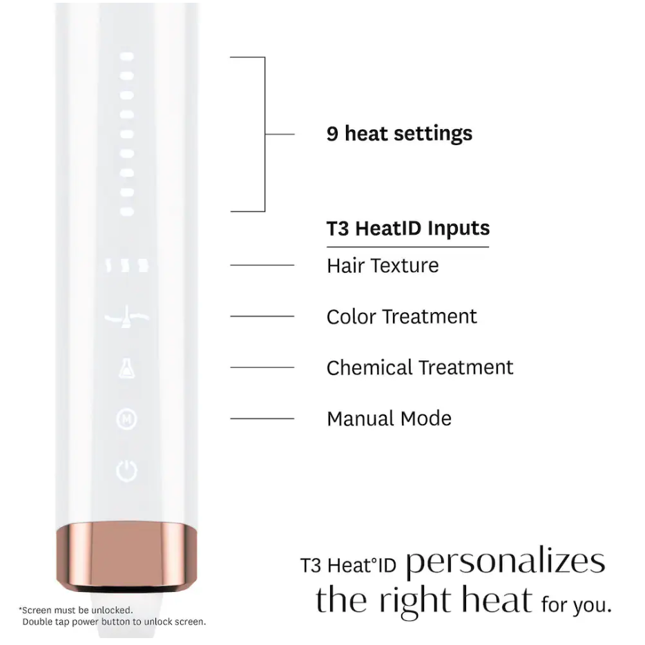 T3 Curl ID 1.25” Smart Curling Iron with Interactive Touch Interface