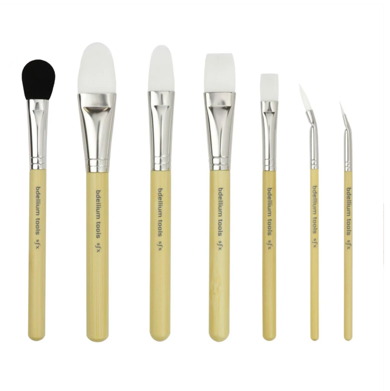 Bdellium tools SFX GLUE BRUSH 7 PC. BRUSH SET WITH ZIPLOCK POUCH