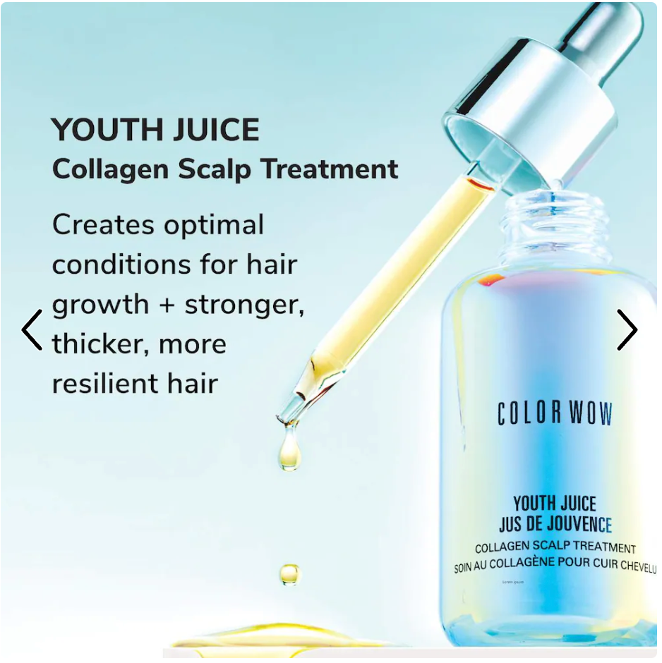 COLOR WOW Youth Juice Collagen Scalp Serum for Thinning Hair - 1.7 oz / 50 mL