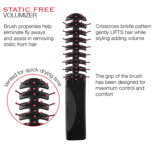 Cricket Static Free Volumizer Hair Brush for Blow Drying, Styling and Detangling