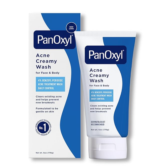 PanOxyl Antimicrobial Hydrating Acne Creamy Wash, 4% Benzoyl Peroxide - 5.5 oz / 156 g